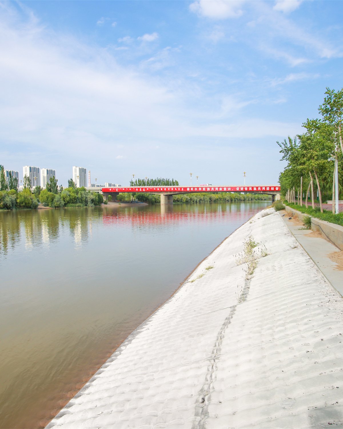 Riverbank Revetment with Filter Point Concrete Mattress