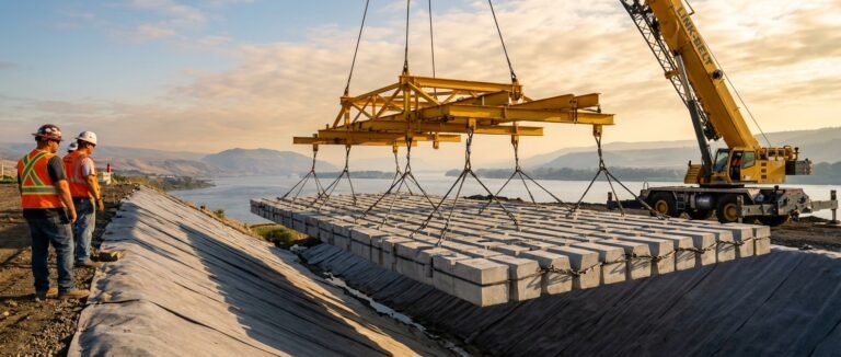 articulated concrete mattress acm lifting frames | HydroBase
