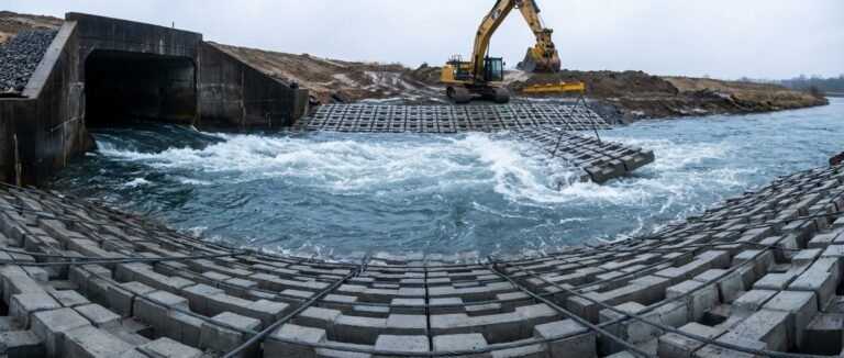 culvert outfall scour protection articulated concrete mattress | HydroBase